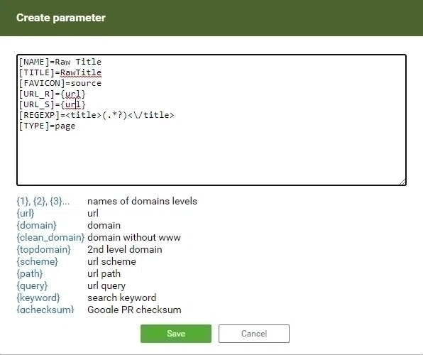 SEOQuake Add New Parameter