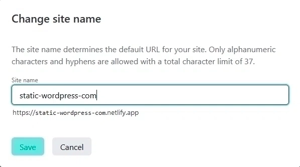 Changing your netlify static website name to a meaninful name can help you to remember when required.