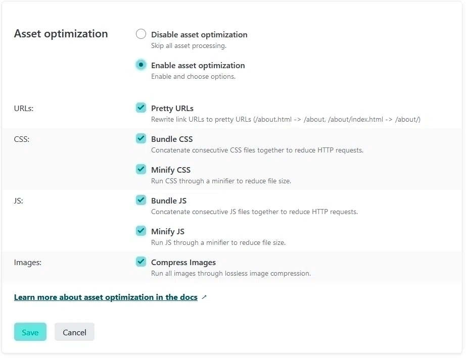 Netlify Assets Optimization