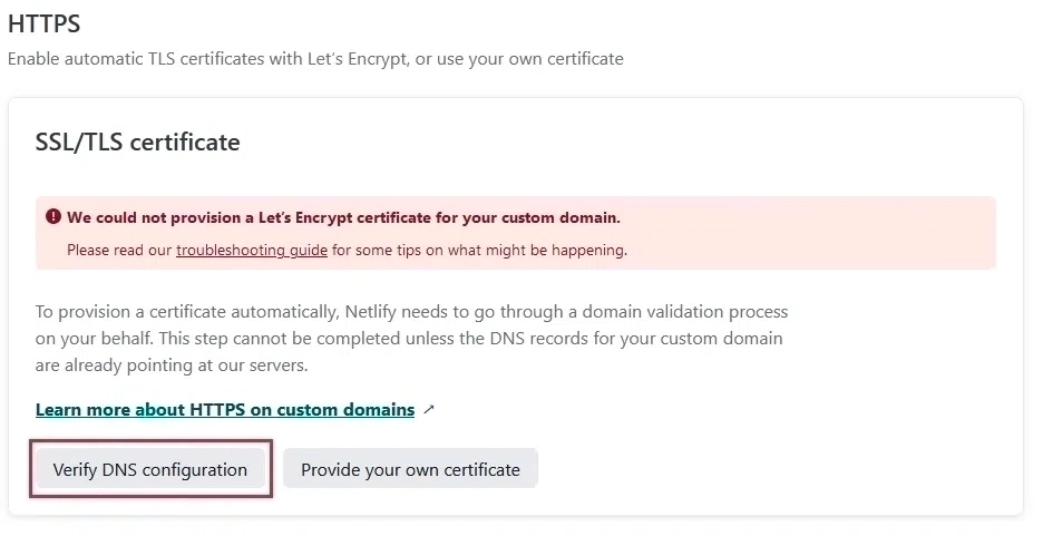 Netlify SSL/``HTTPS`` Certificates